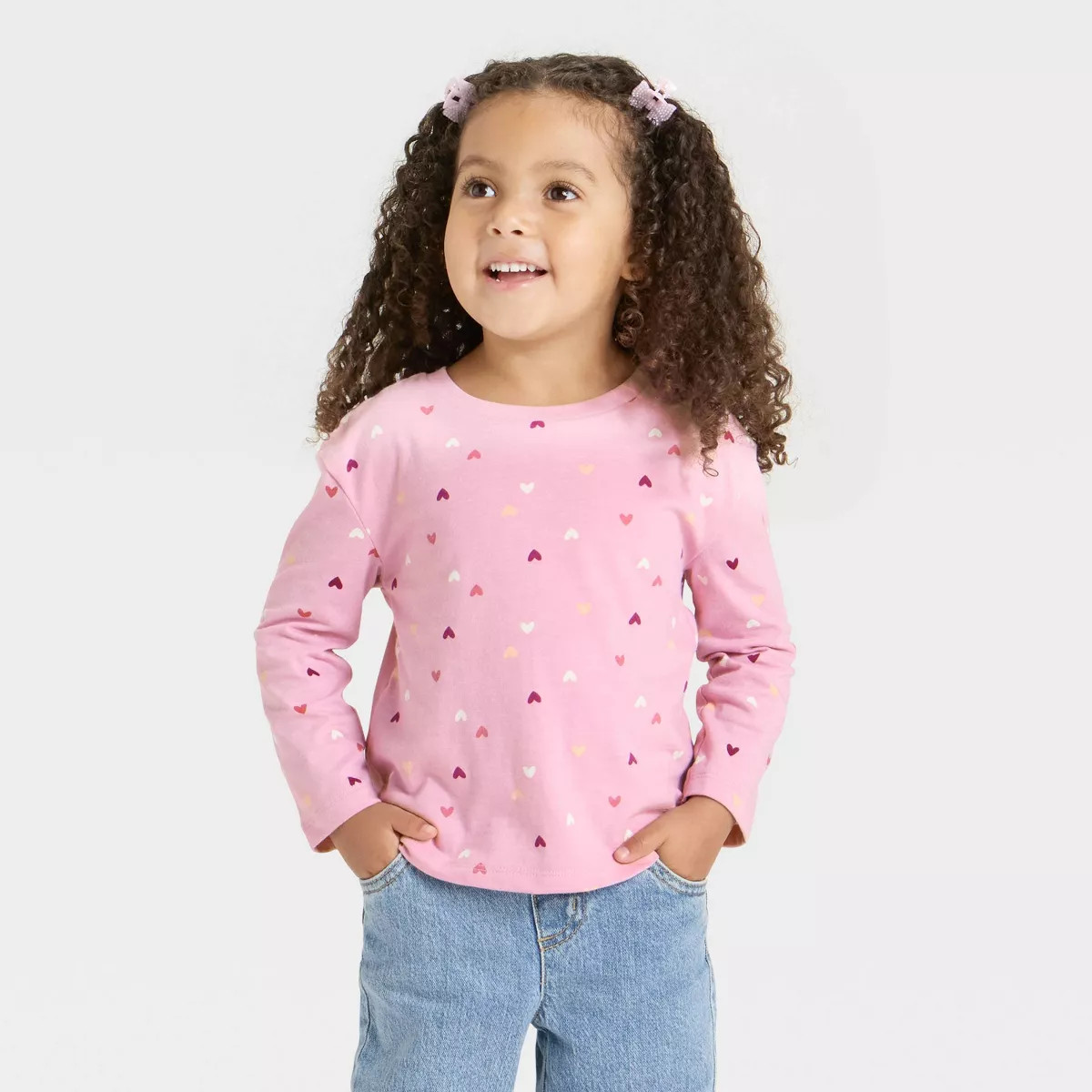 Toddler Girls' Long Sleeve T-Shirt - Cat & Jack™ Lavender 12M | Target