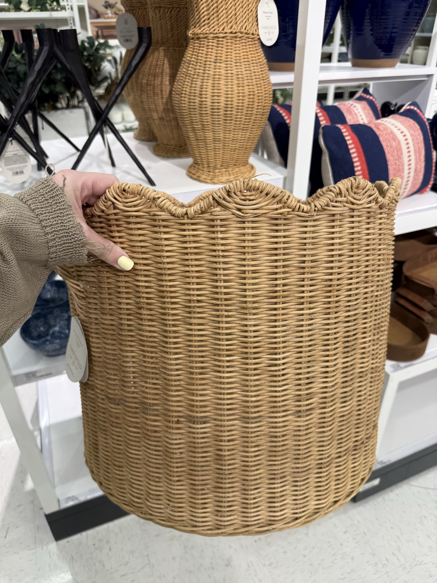 The cutest scalloped baskets 

#LTKHome #LTKSaleAlert