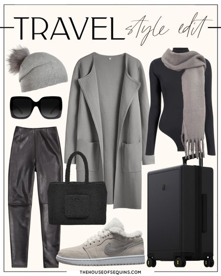 Shop this travel look! Amazon fashion coatigan, Nike Sherpa sneakers, Nike Air Force 1, Nike Jordan 1 Low, faux leather leggings, turtleneck bodysuit, Ugg Sherpa bag, carry on luggage .

Follow my shop @thehouseofsequins on the @shop.LTK app to shop this post and get my exclusive app-only content!

#liketkit 
@shop.ltk
https://liketk.it/3YZJy

#LTKtravel #LTKFind #LTKstyletip