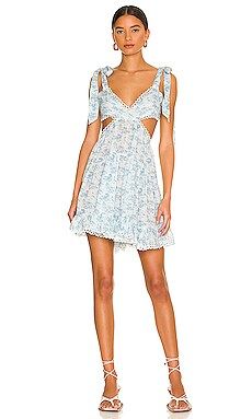 Tularosa Olynne Mini Dress in Blue Ivory from Revolve.com | Revolve Clothing (Global)