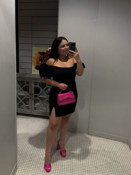 Black Dress 
Bachelorette Look
Amazon Find 
Pink heels
Pink accessories 

#LTKshoecrush #LTKstyletip #LTKsalealert