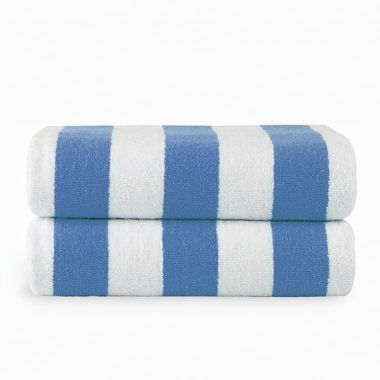 Casa Platino 2 Pack Cabana Stripe Beach Towel, Oversized Beach Towel 36"x72", Soft & Absorbent, B... | Walmart (US)