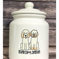 Large Dog Treat Jar, Container, Jar Personalized, Ceramic Gift, Puppy Mom | Etsy (US)