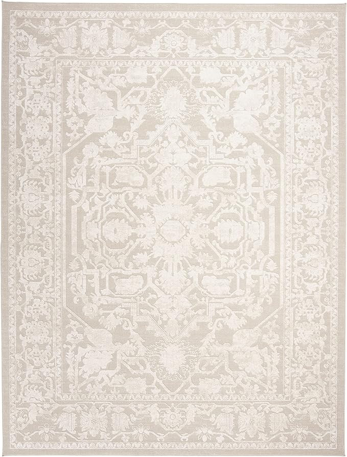 SAFAVIEH Reflection Collection Area Rug - 8' x 10', Creme & Ivory, Boho Tribal Distressed Design,... | Amazon (US)