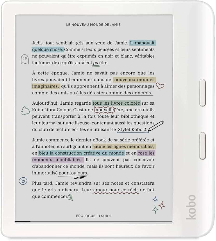Amazon.com: Kobo Libra Colour | eReader | 7” Glare-Free Colour E Ink Kaleido™ 3 Display | Dar... | Amazon (US)