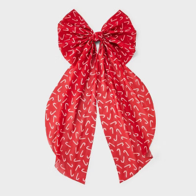 Christmas Candy Cane Bow Hair Clips and Pins - Red | Target