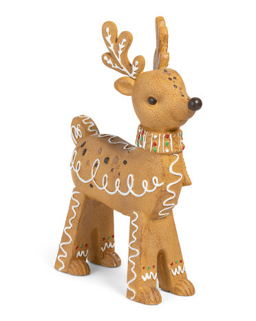 Outdoor Safe Gingerbread Deer Decor | TJ Maxx