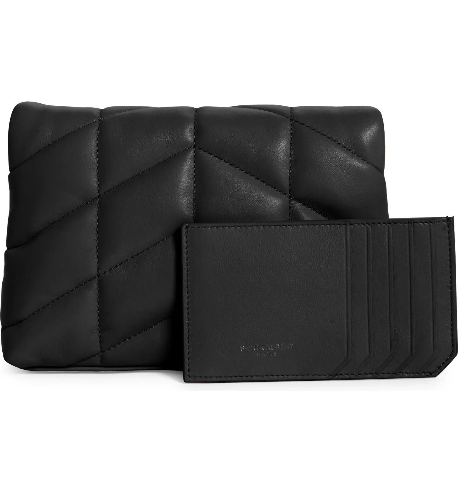 Small Lou Leather Puffer Clutch | Nordstrom
