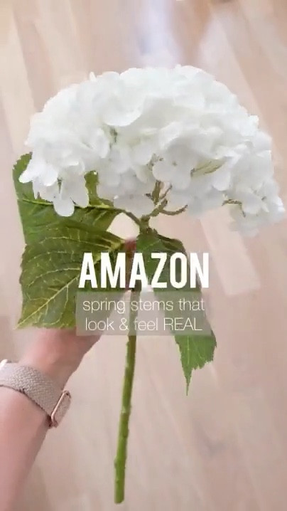 Spring stems from Amazon that look and feel real! Real touch hydrangeas. Cherry blossom stems. Real touch eucalyptus stems. Real touch white tulips. Vases. Amazon home finds 


#LTKSeasonal #LTKHome
