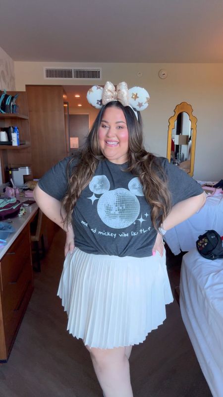 Disney outfit day 1! ❤️ spent the morning at Hollywood Studios! This Popflex skirt was so comfy with the built in shorts, and of course the entire look is plus size friendly! 🥰

#LTKstyletip #LTKplussize