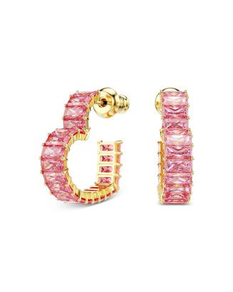 Matrix Pink Crystal Heart Hoop Earrings | Bloomingdale's (US)