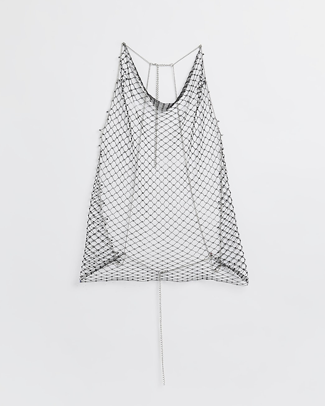 Black Rhinestone Net Bodychain | River Island (UK & IE)