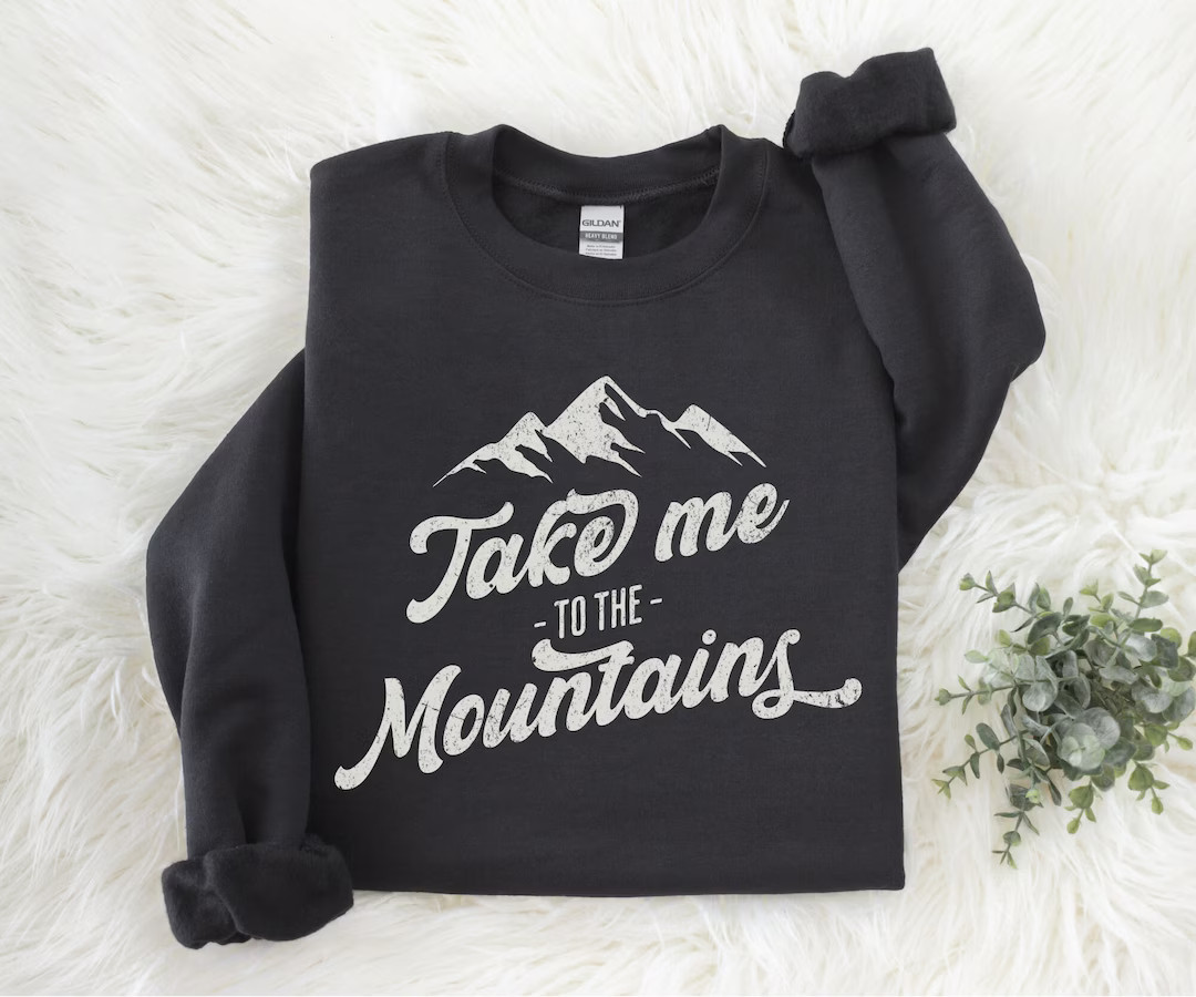 Hiking Sweatshirt Nature Sweatshirt Mountains Sweatshirt - Etsy | Etsy (US)