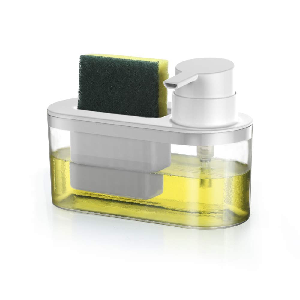 Porta Detergente/Esponja com Dispenser, Vs, Off-White, Branco | Amazon (BR)