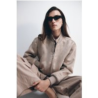 Rudy Suede Bomber Jacket / Sand | MESHKI | S | MESHKI US