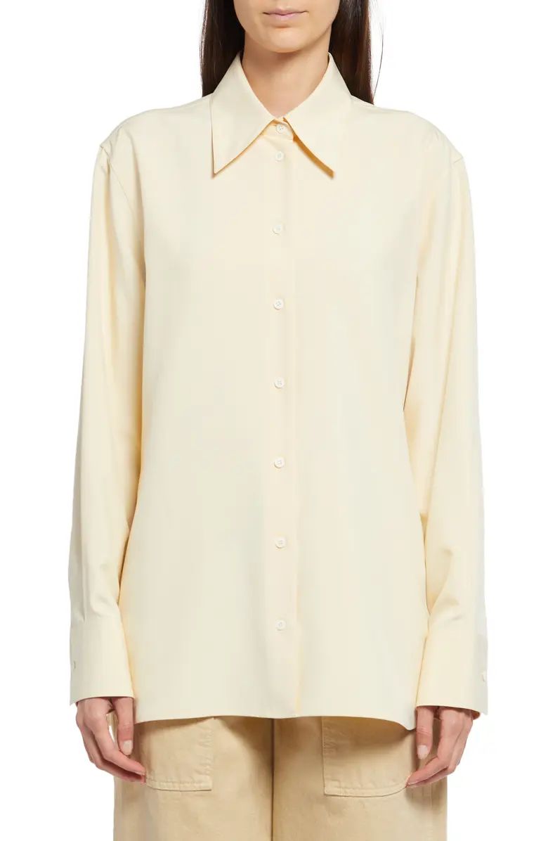 The Row Lottie Button-Up Silk Shirt | Nordstrom | Nordstrom