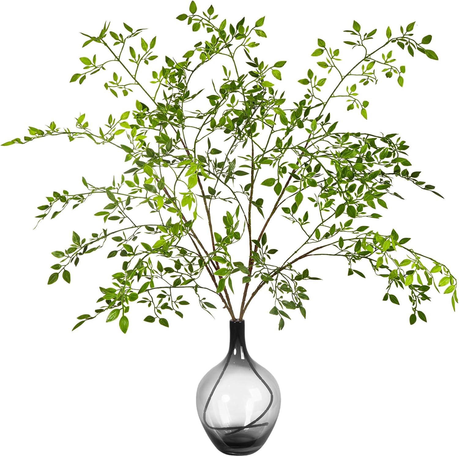 Artificial Greenery Stems, 43.3" Nandina Branches Tall Faux Plant Stems for Vase, Greenery Decor ... | Amazon (US)