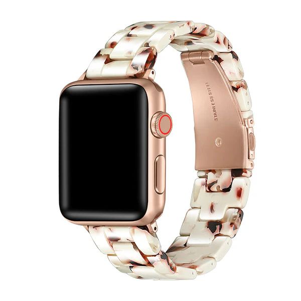 Claire Tortoise Resin Replacement Band for Apple Watch | Posh Tech