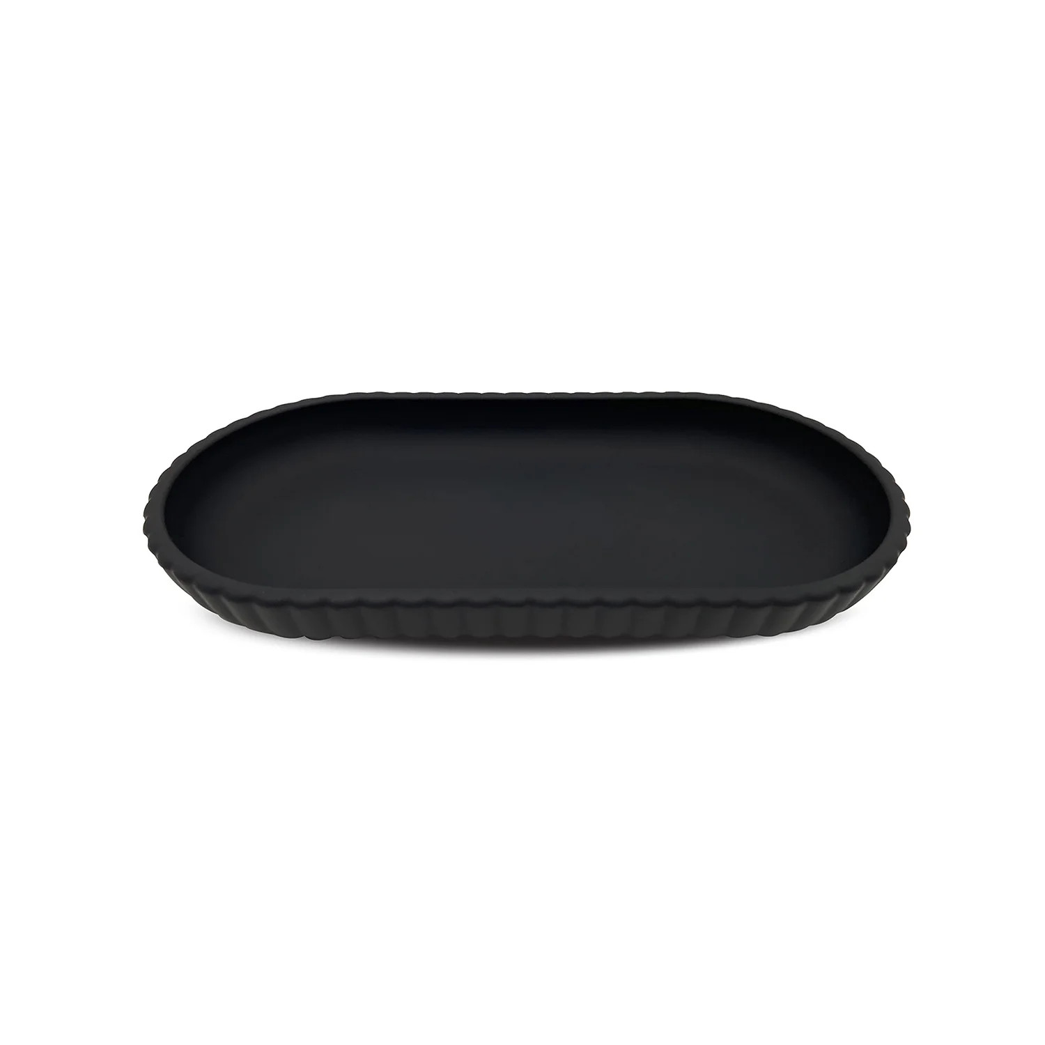 Mainstays Rubberized Plastic Ribbed Accessory Tray, Black | Walmart (US)