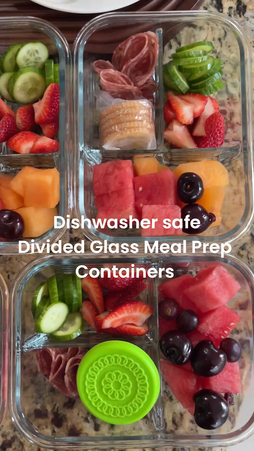 Snack bento boxes keep my family of 4 fed throughout the summer and school year. Meal prep and pack these portioned glass food storage containers for the week. Cleanup is easy since the glass dishes are dishwasher safe  

 I like to go with a charcuterie theme with cheese, salami, fruits and berries. I also add some hummus or tzatziki for protein. The divided sections help keep ingredients separated so you can plan meals ahead of time and keep ingredients fresh where you can see them!

#LTKHome #LTKFindsUnder50 #LTKFamily