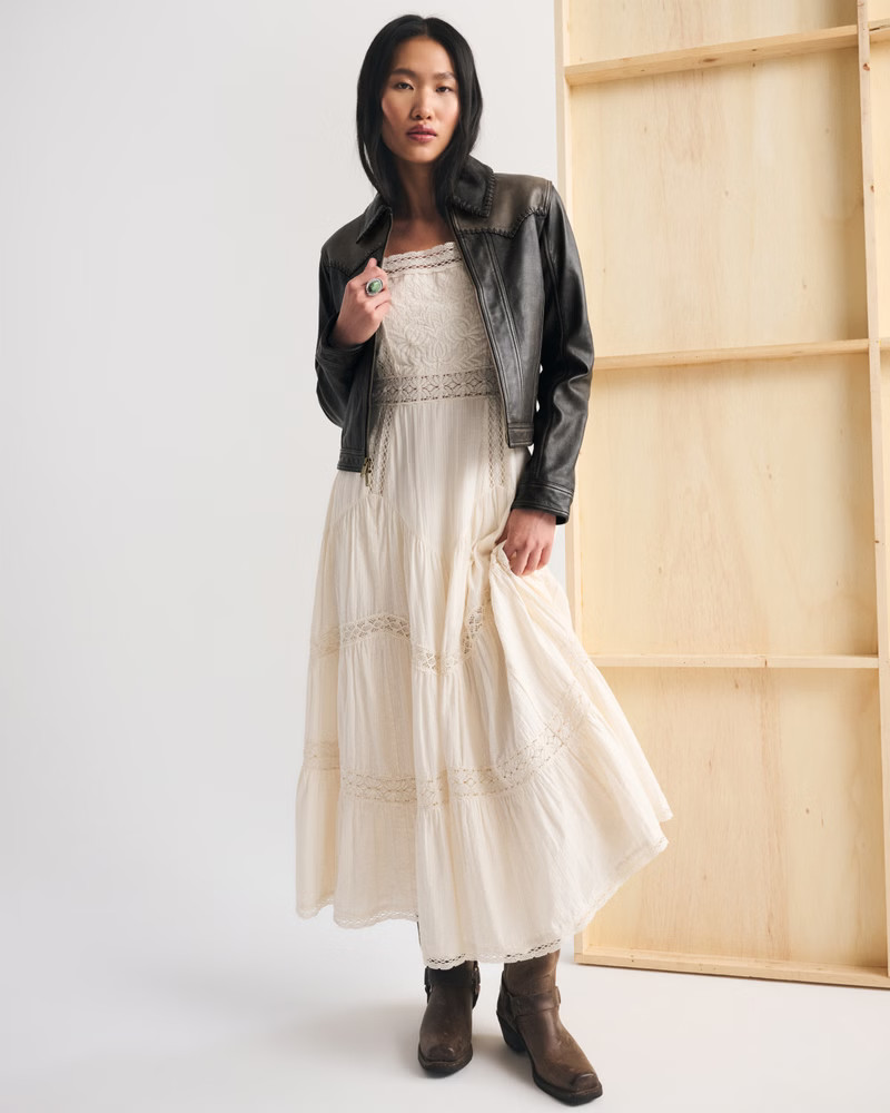 Women's Western Genuine Leather Jacket | Women's New Arrivals | Abercrombie.com | Abercrombie & Fitch (US)