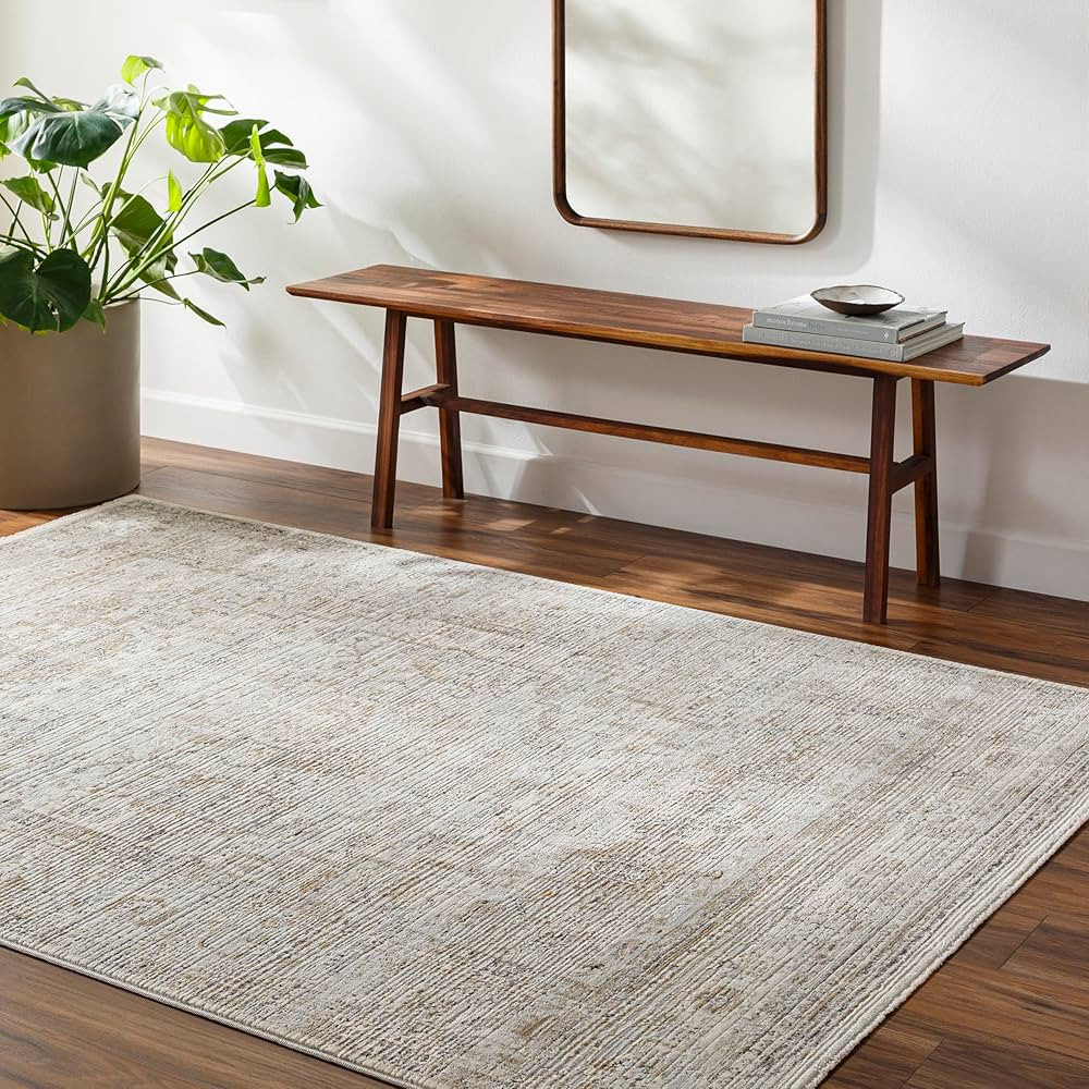 Livabliss Edmonton Vintage Medallion Area Rug, 5'3" x 7', Light Gray, (5' x 7') | Amazon (US)