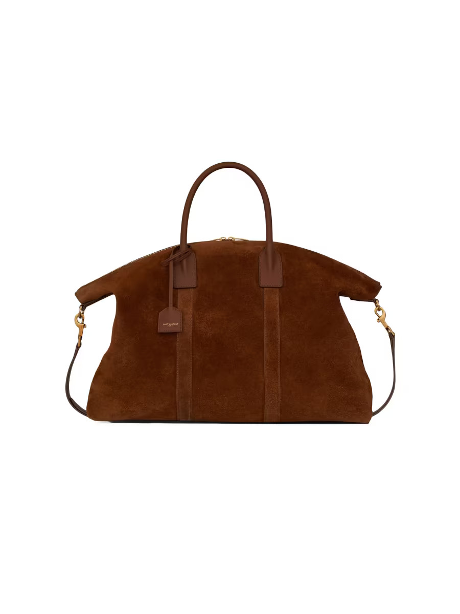 Giant Bowling Bag in Suede | Saks Fifth Avenue