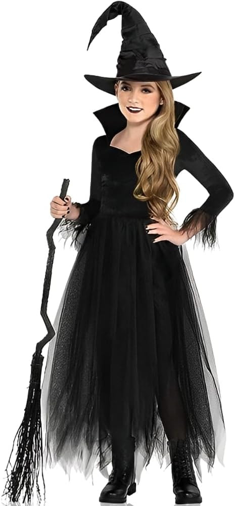 Party City Fairytale Witch Costume for Kids - Scary Costume Includes Dress & Hat for Girls - Cree... | Amazon (US)