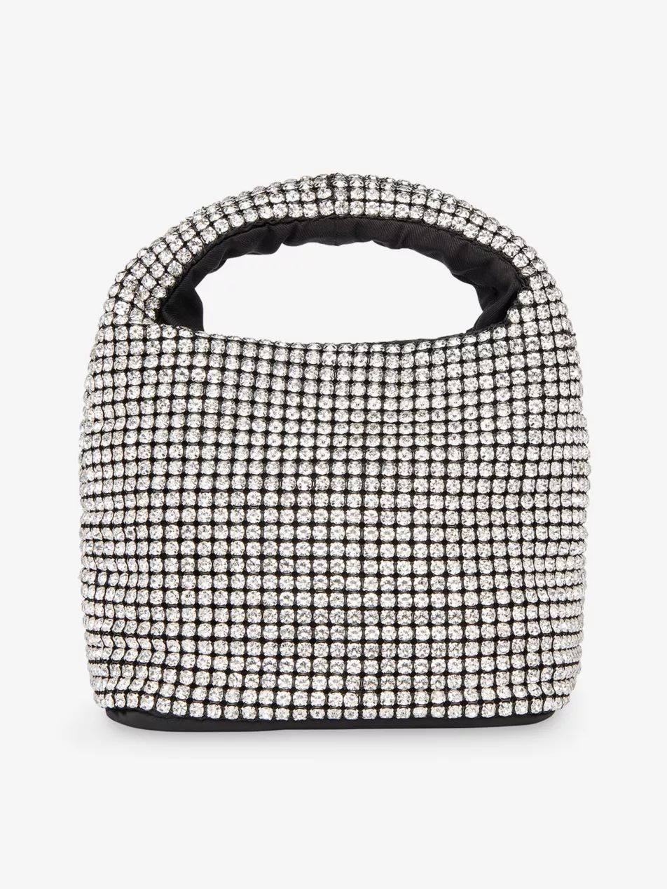Luz gem-embellished woven mini bag | Selfridges