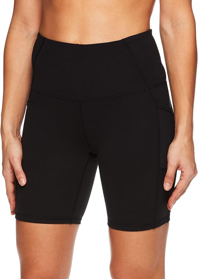 Gaiam Women's Yoga Short - High Rise Performance Spandex Compression Workout & Training Shorts w/... | Amazon (US)