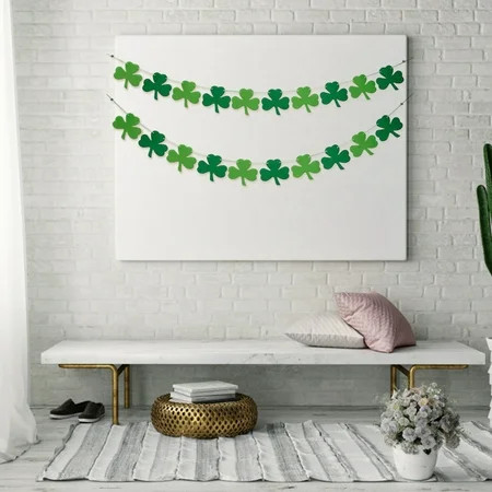 Jooan Felt Shamrock Clover Garland Banner - St. Patrick 's Day Banner Decor - St. Patrick 's Day Gar | Walmart (US)