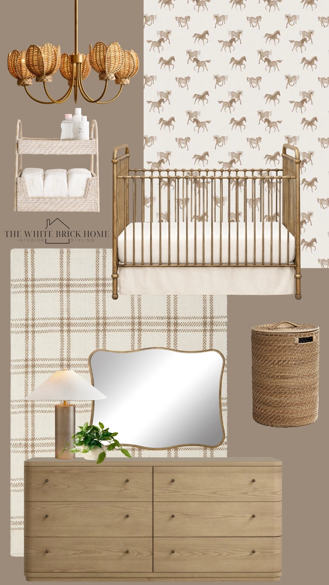 A cozy, heirloom inspired nursery were soft neutrals, water color horse wallpaper, and timeless brass crate the sweetest space to grow. 
🖤🖤
Nursery, nursery decor, nursery design, nursery finds, home decor, home design, neutral nursery, crib, nursery rug, nursery lighting, nursery inspiration, nursery decor finds, nursery bedding, nursery wallpaper, wallpaper, kids wallpaper, horse rocker, baby girl, bay girl nursery, neutral girls nurdery, nursery finds, nursery ideas, nursery inspiration, nursery design for a baby girl, pottery kids 




#LTKHome #LTKBaby #LTKBump