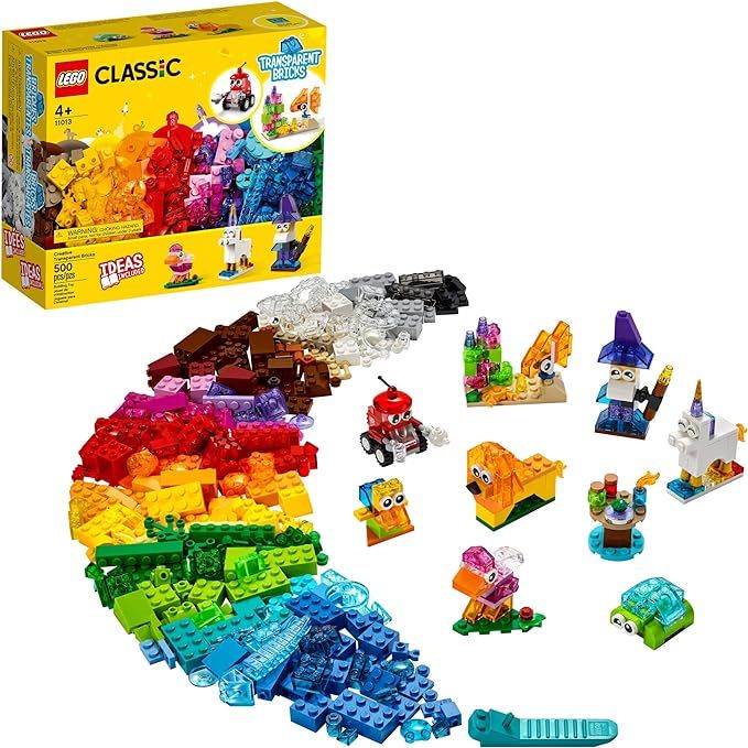 LEGO Classic Creative Transparent Bricks 11013 Building Kit with Transparent Bricks; Inspires Ima... | Amazon (US)