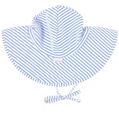 RuffleButts Girls UPF50+ Sun Protected Swim Hat - Periwinkle Blue Seersucker, 3T-5 | Target