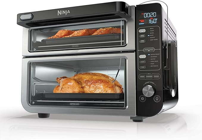 Ninja DCT451 12-in-1 Smart Double Oven with FlexDoor, Thermometer, FlavorSeal, Smart Finish, Rapi... | Amazon (US)