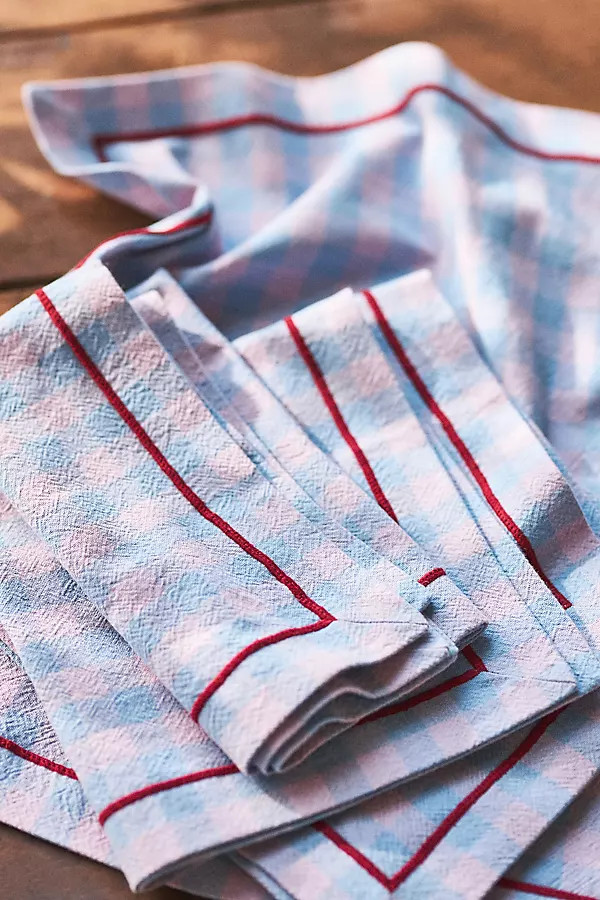 Ginny Gingham Napkins, Set of 4 | Anthropologie (US)