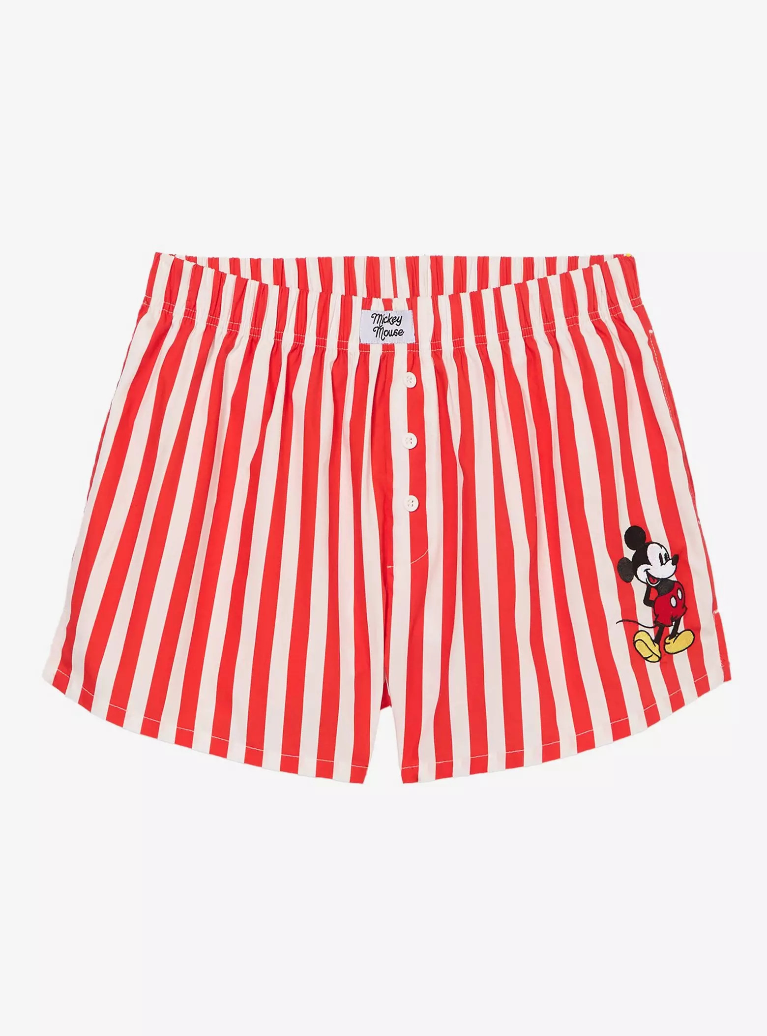 Disney Mickey Mouse Striped Women's Boxer Shorts - BoxLunch Exclusive | BoxLunch | BoxLunch