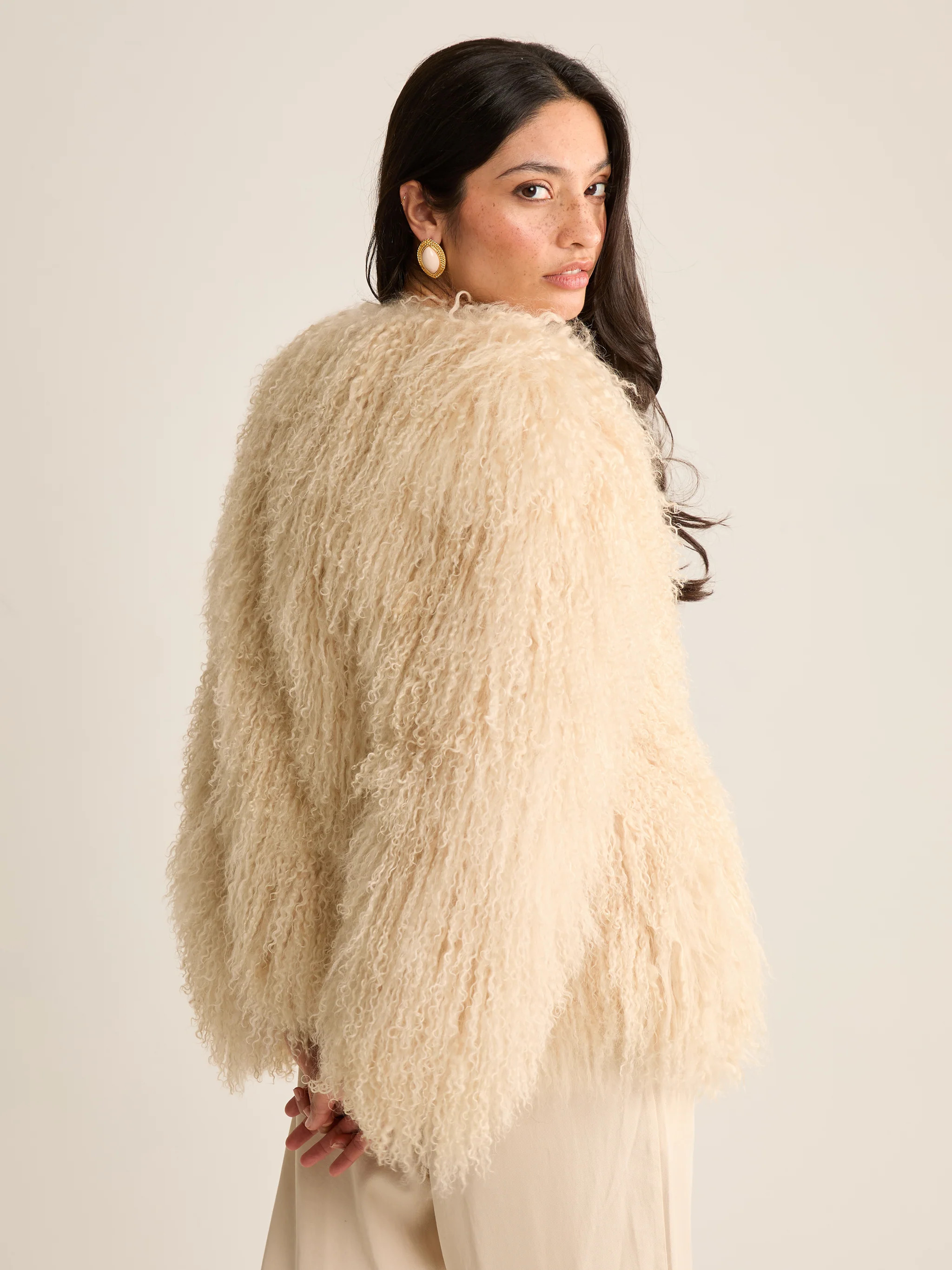 Blonde Mongolian Coat | DE SAVARY LONDON