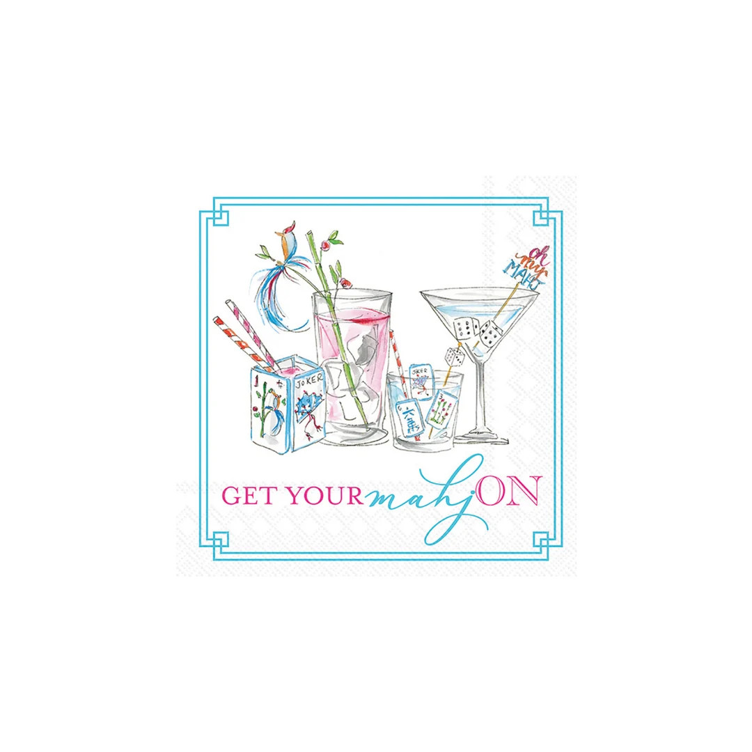 Mahjong Drinks Dessert Napkins 20ct Mahjong Gifts Girls Night Mahjong Party Mahjong Birthday Mahj... | Etsy (US)