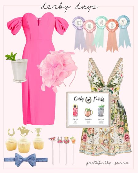 Can you believe Derby Day is almost here? 💗🐎👒 I love any excuse to wear a big hat! 

{derby day Kentucky Derby party Amazon finds Etsy finds Derby party run of the roses Kentucky Derby dress Kentucky Derby hat, fascinator Kentucky Derby party Mint julep gratefullyjenna} 

#LTKparties #LTKhome