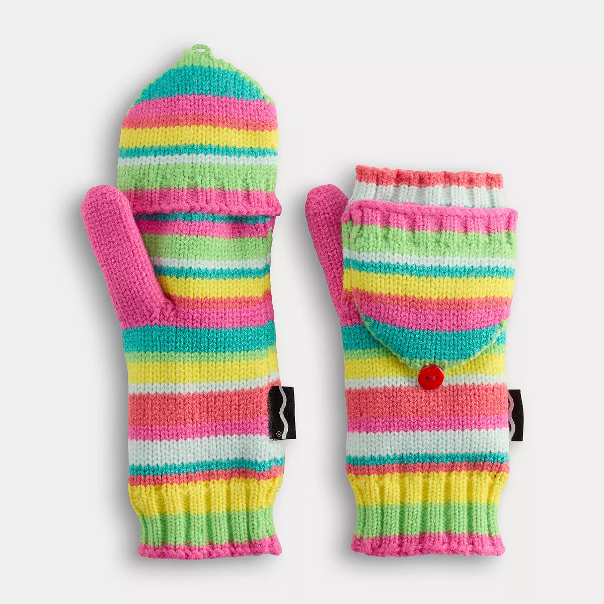 Crayola® X Kohl's Kids Flip-Top Stripe Mittens | Kohl's