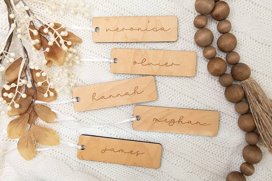 Small Christmas Stocking Tags | Engraved Stocking Name Tags | Personalized Stocking Tags | Family... | Amazon (US)