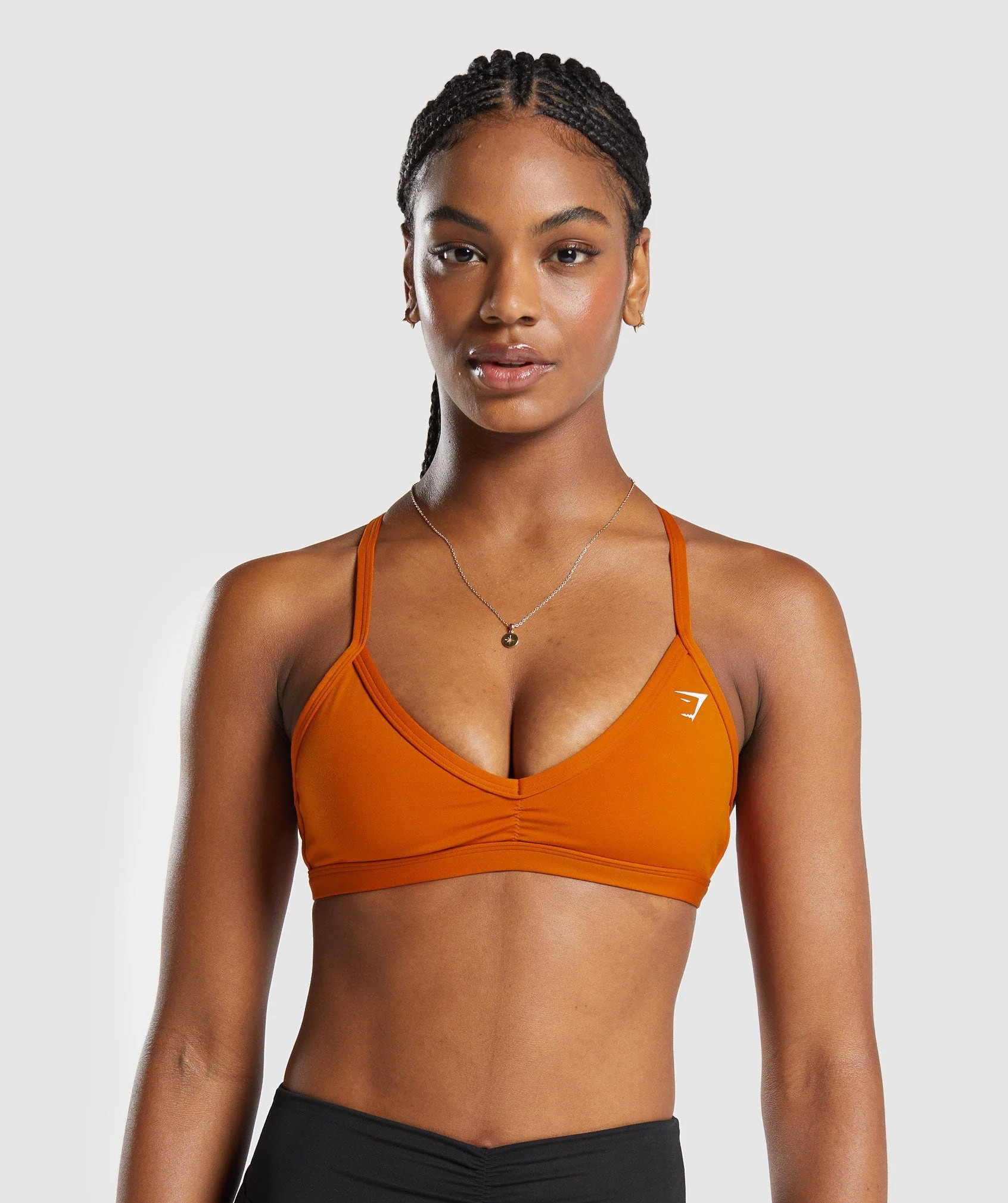 Gymshark Minimal Sports Bra - Charred Orange | Gymshark US