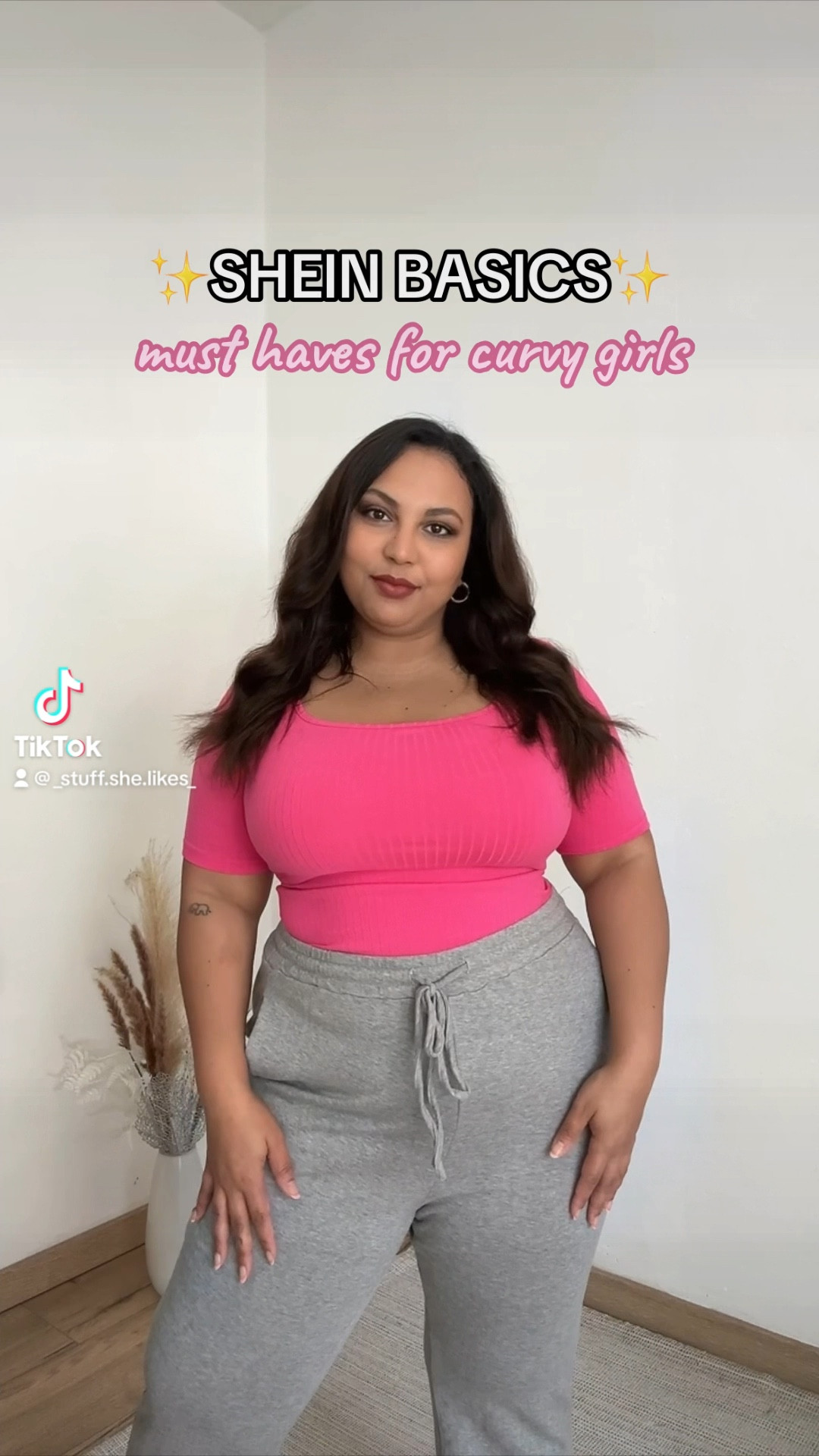 SHEIN CURVE+ Plus Drawstring Waist Sweatpants