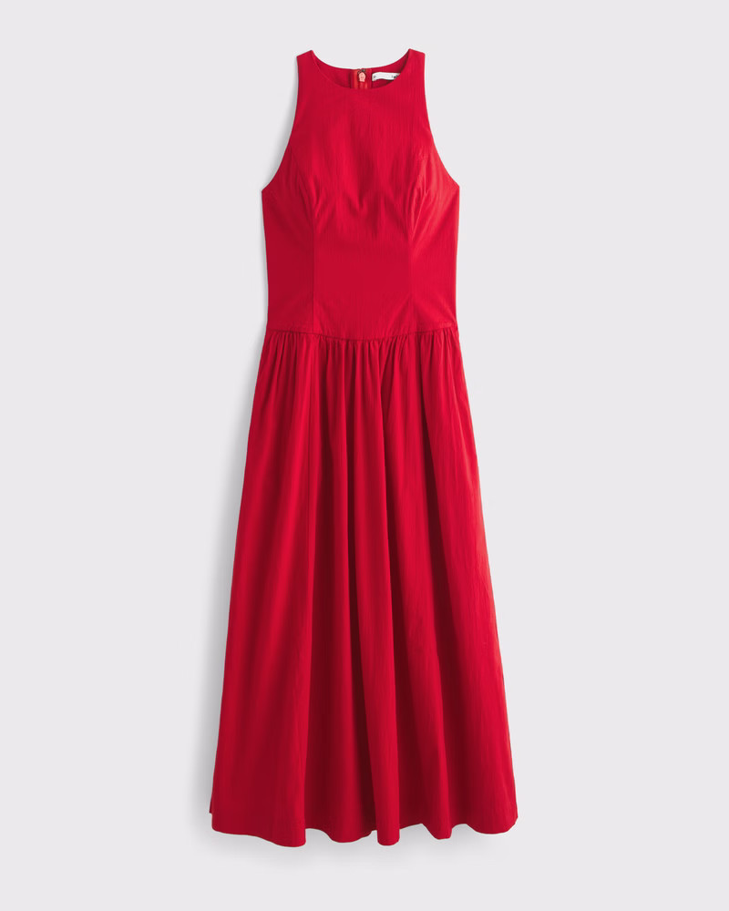 Women's Drop-Waist Midi Dress | Women's Dresses & Jumpsuits | Abercrombie.com | Abercrombie & Fitch (US)