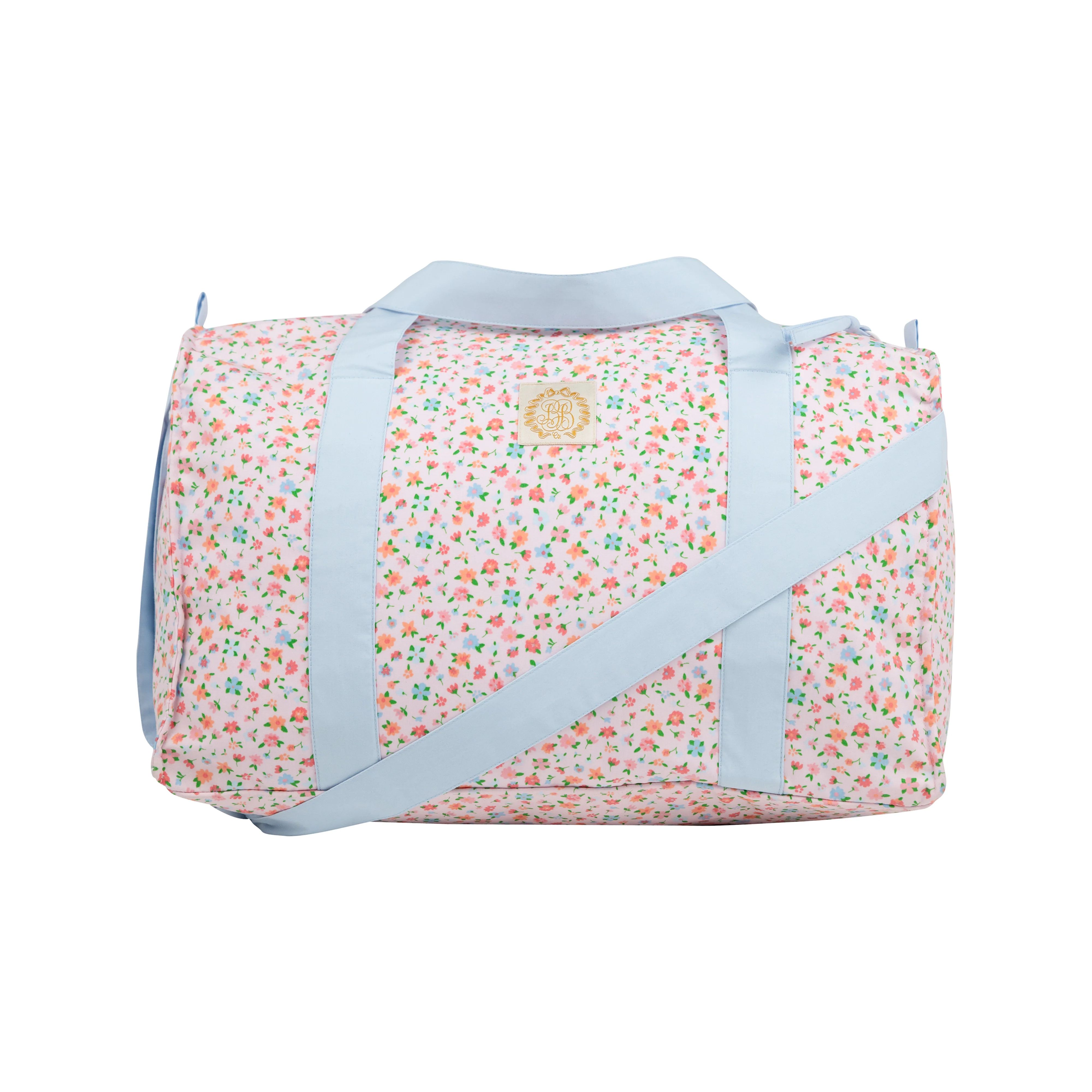 Stewart Sleepover Tote - Fall Fest Floral with Buckhead Blue | The Beaufort Bonnet Company