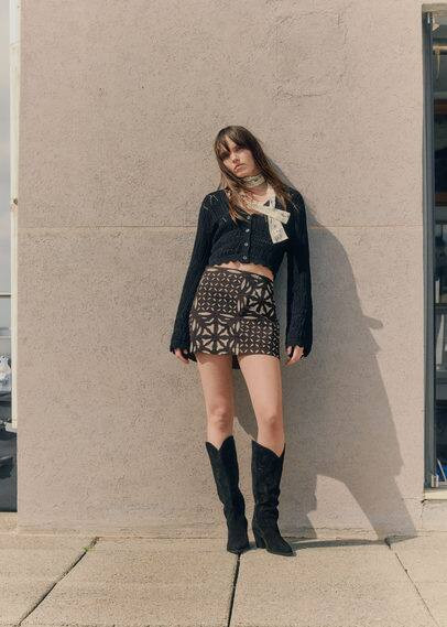 MANGO - Cowboy leather boots black - 36 - Woman | Mango (US/MX/AU)