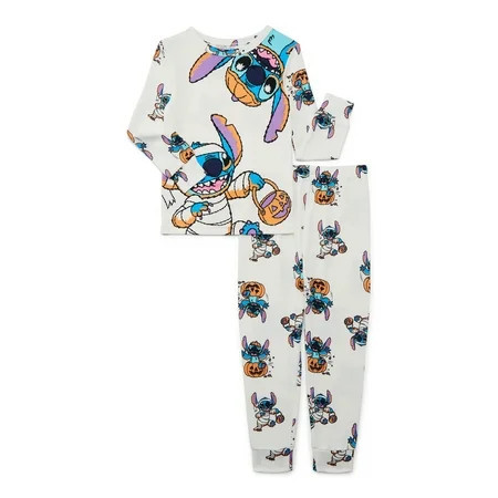 Disney Lilo and Stitch Girls Halloween Long Sleeve Top and Pants Pajama Set 2-Piece Sizes 4-10 | Walmart (US)