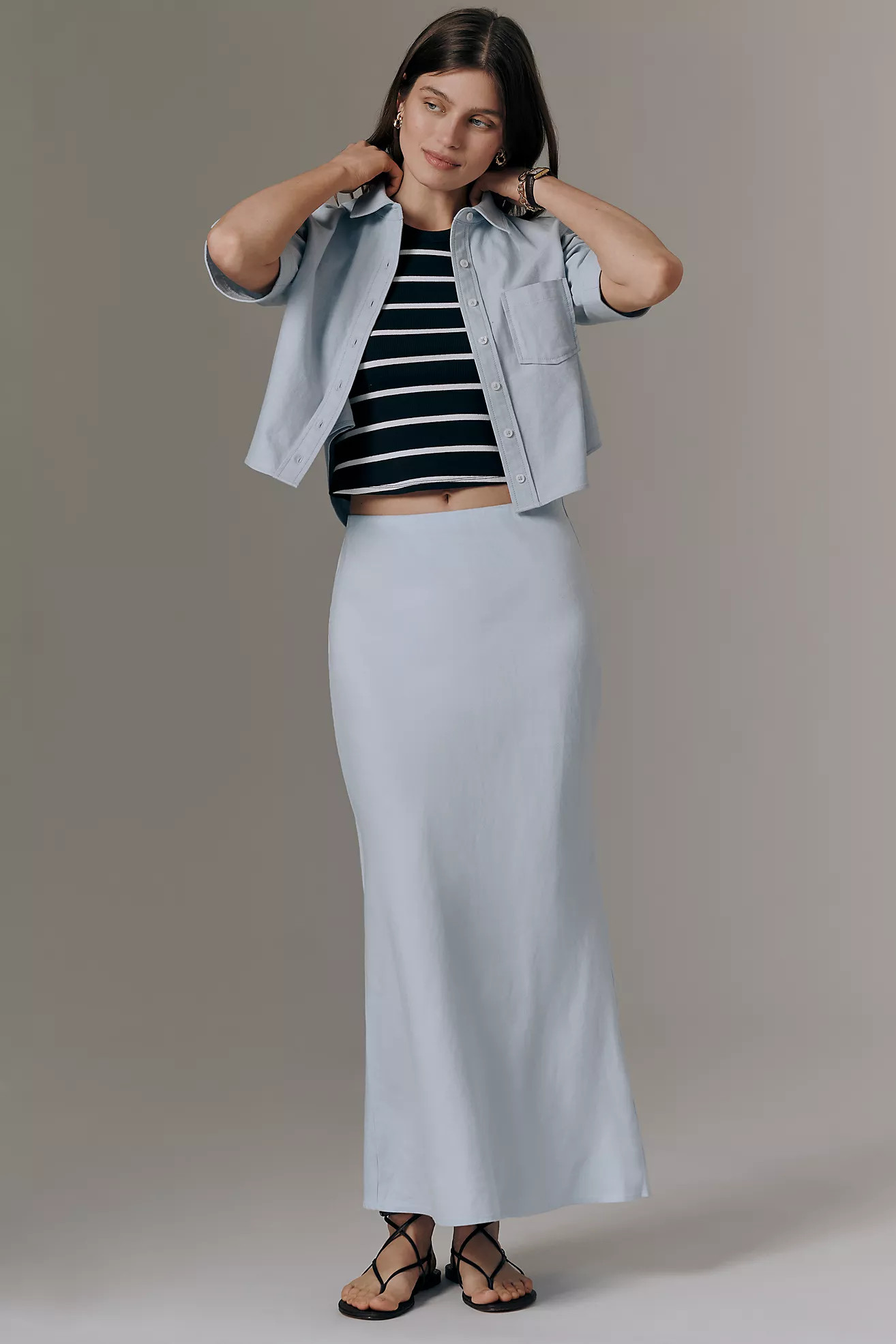 The Tilda Maxi Slip Skirt: Linen Edition | Anthropologie (US)