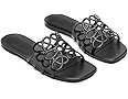 Coutgo Womens Flat Sandals Comfortable Square Open Toe Slides Slip On Summer Dressy Beach Shoes | Amazon (US)